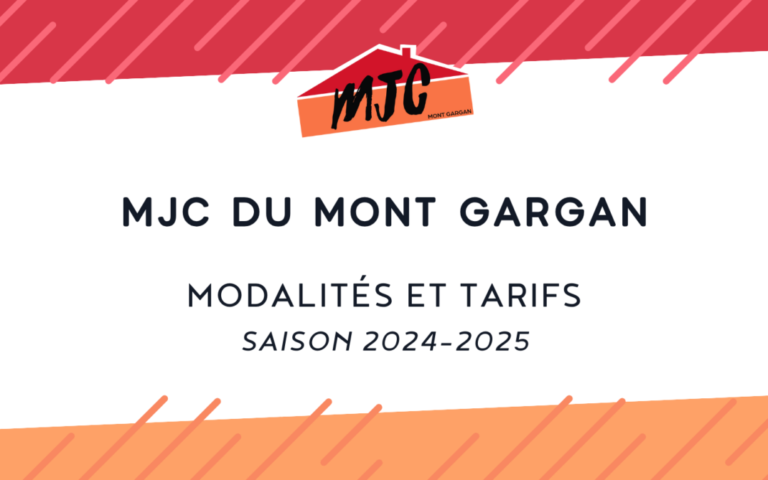 TARIFS : Saison 2024-2025